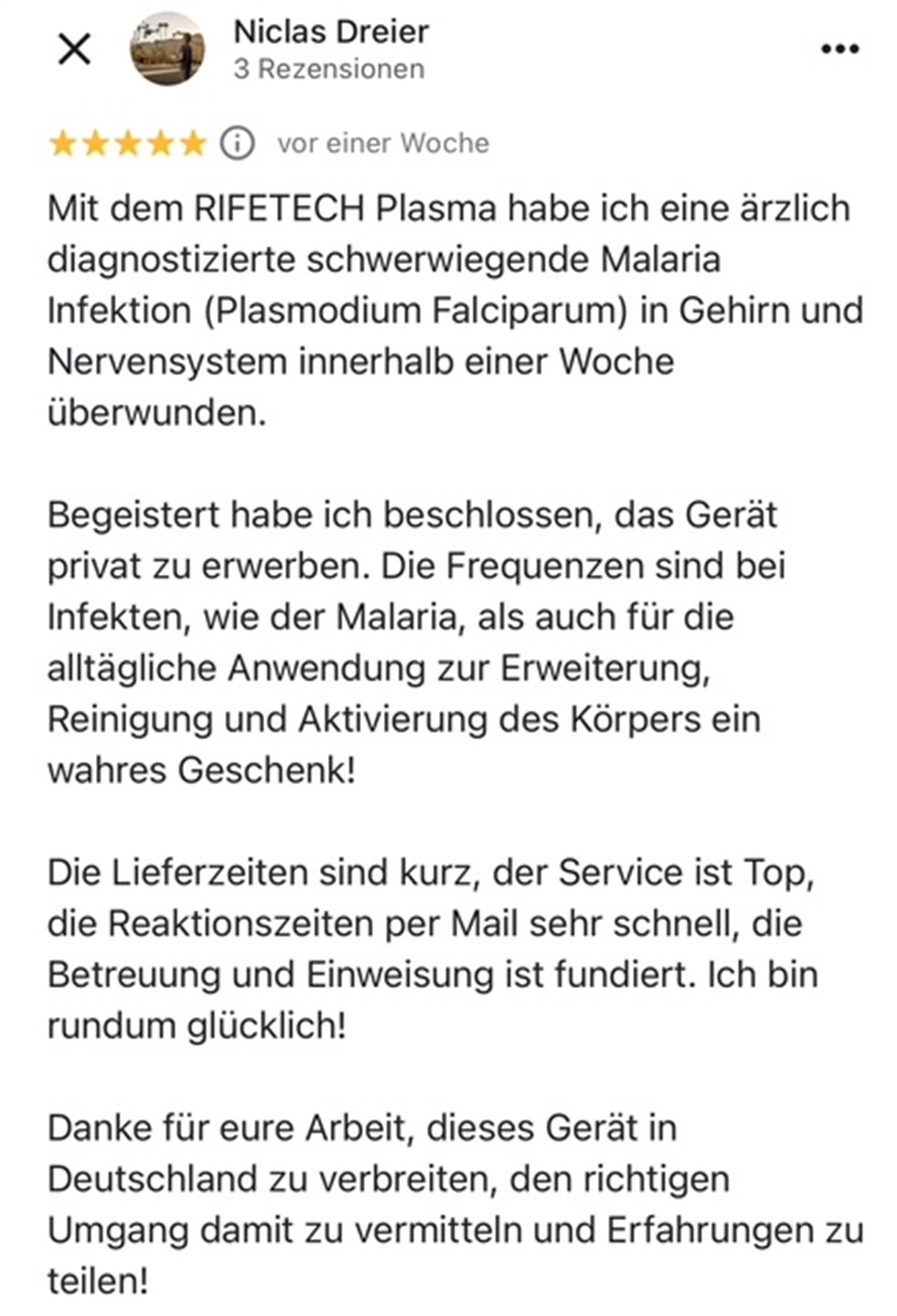 Bewertung Niclas Dreier