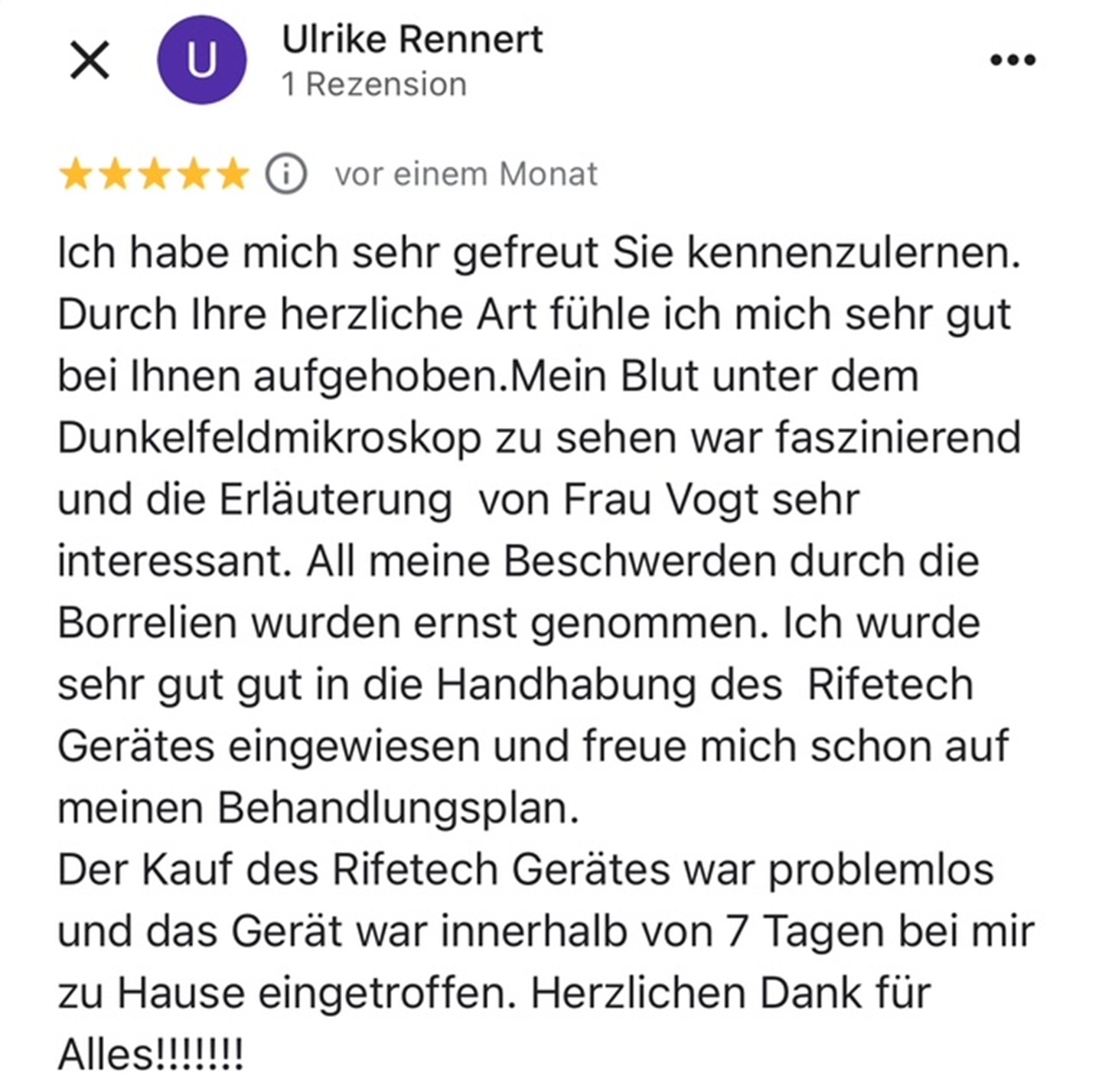 Bewertung Ulrike Rennert